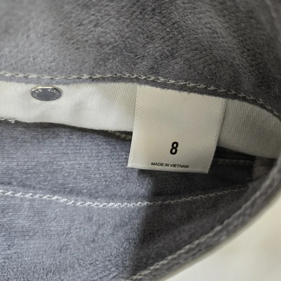 EXPRESS silver‎ high waist metallic vegan short mini skirt 8 - Picture 6 of 10